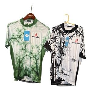 NEW! Aozhidian Men's Cycling Bicycle Jerseys Bundle Lot of 2 Large